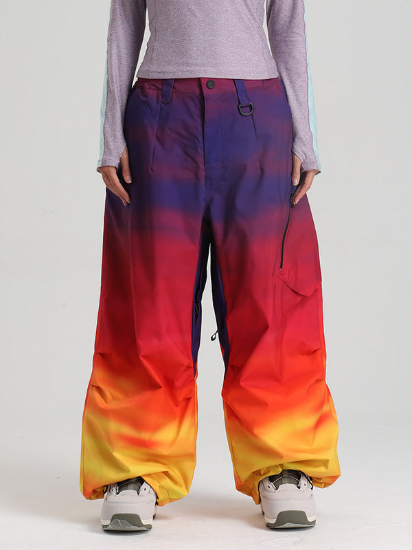 Gsou Snow Damen Strapazierfähige Urban Vibe All Function Baggy Schneehose
