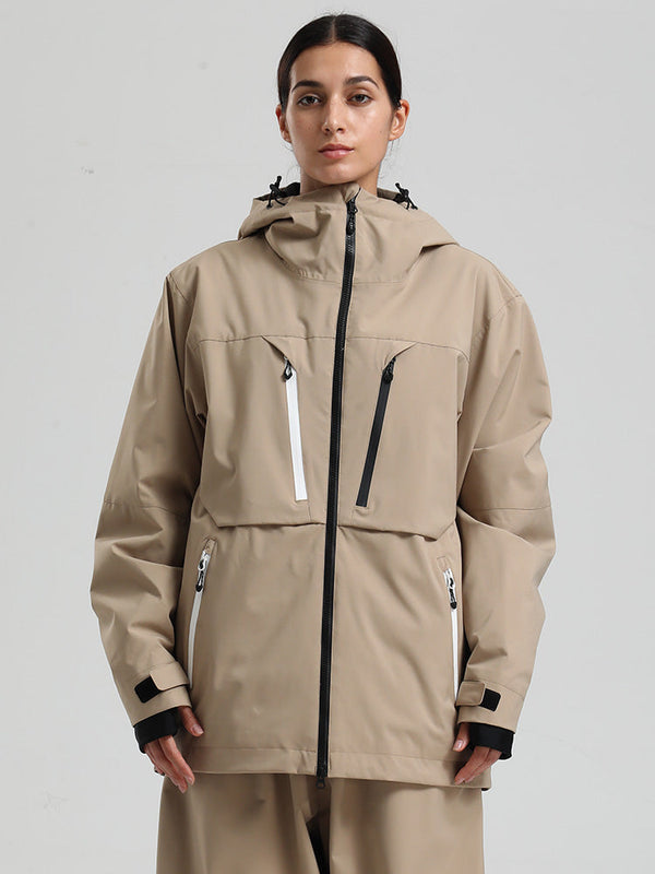 Gsou Snow Damen-Winterjacke, strapazierfähig, Mountain Pro, Funktions-Cargo-Schneejacke