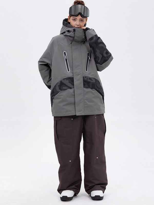 Chillform Damen-Schneeanzug mit reflektierendem Tarnmuster – Glow Trail Jacke mit Baggy-Schneehose (Set)