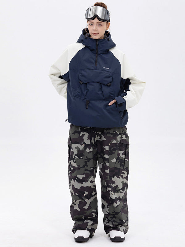 Women's Freestyle Mountain Camo Snow Suit – Bomber Jacket & Baggy Pants Set