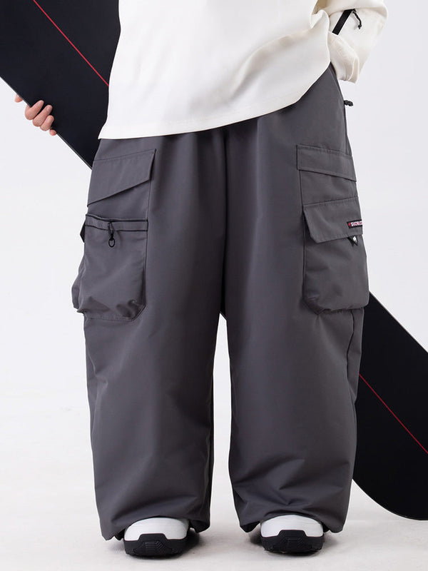 Wild Soul Steeze ParkRider Herren-Skihose mit mehreren Taschen, Utility-Schneehose, Baggy-Schneehose