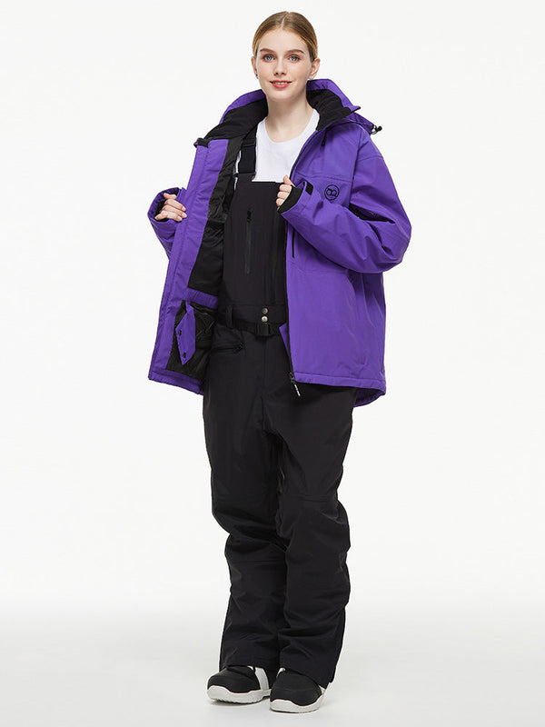 Arctic Queen Mountain Windbreaker Thermo-Schneeanzug für Damen mit Latzhose