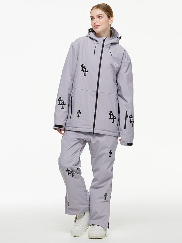 Damen-Schneeanzug „Arctic Queen Snowflake Princess Fantasy“ mit Latzhose
