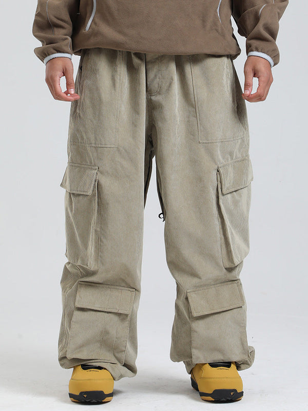 Gsou Snow Alpine Cruiser Fleece Oversize Baggy Snowboardhose für Herren