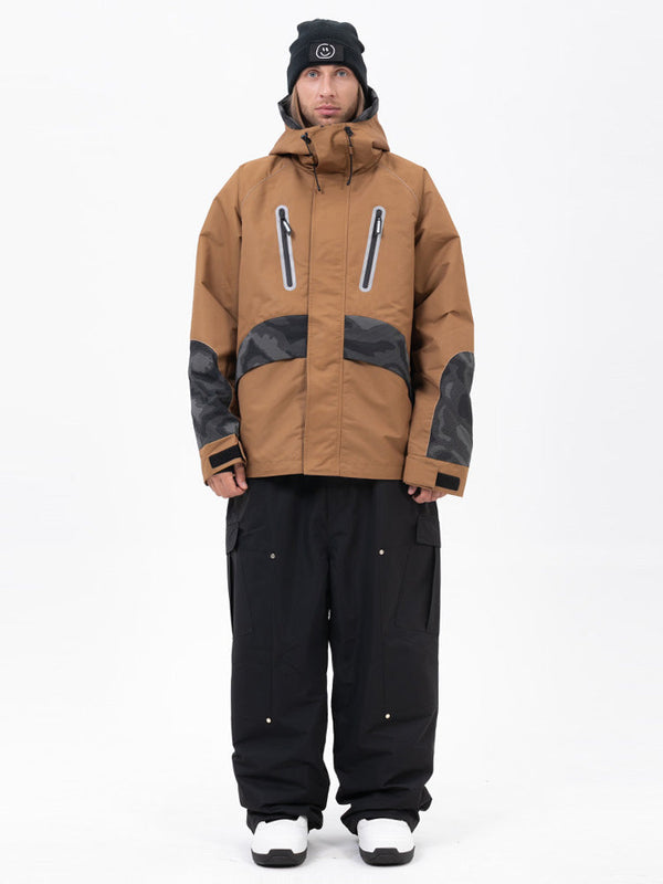 Chillform Herren-Schneeanzug mit reflektierendem Tarnmuster – Glow Trail Jacke mit Baggy-Schneehose (Set)
