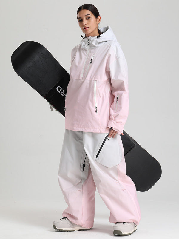 Gsou Snow Damen-Skianzug, strapazierfähig, Bergflauschig, Pullover-Anorak, Baggy-Schneeanzug