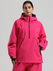 Gsou Snow Damen-Snowboardjacke im urbanen Stil, Pullover-Anorak, Snowboardjacke