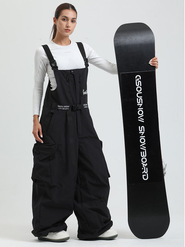 Gsou Snow Alpine Freestyle Extra-Baggy Damen-Skihose mit Trägern