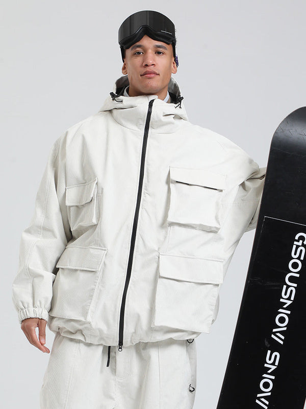Gsou Snow Alpine Cruiser Fleece Oversize Baggy Snowboardjacke für Herren