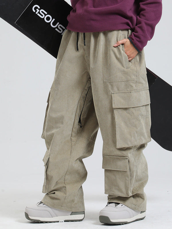 Gsou Snow Alpine Cruiser Fleece Oversize Baggy Snowboardhose für Damen