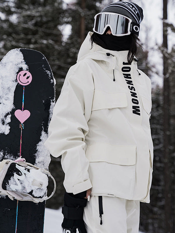 John Snow Damen-Schneeanzug im urbanen Swag-Stil, lässig und weit geschnitten