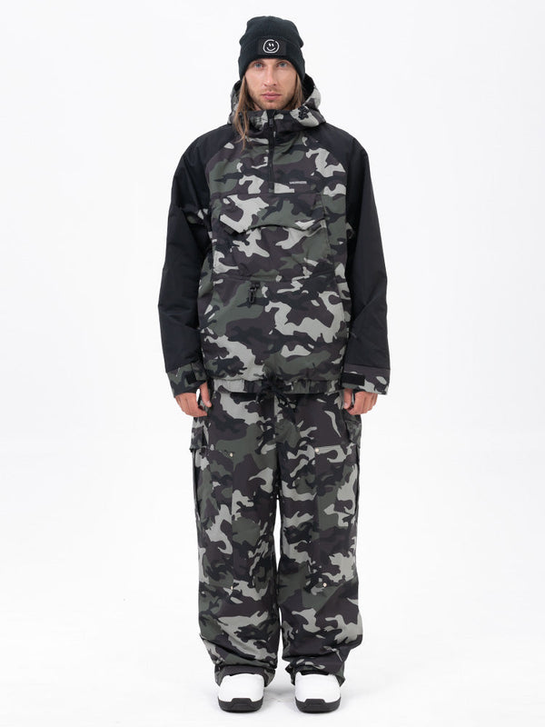 Freestyle-Mountain-Camo-Schneeanzug für Herren – Bomberjacke & Baggy-Hose-Set