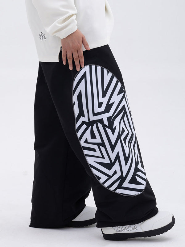 Damen Allwetter-Schneehose mit reflektierendem, stylischem Grafikmuster