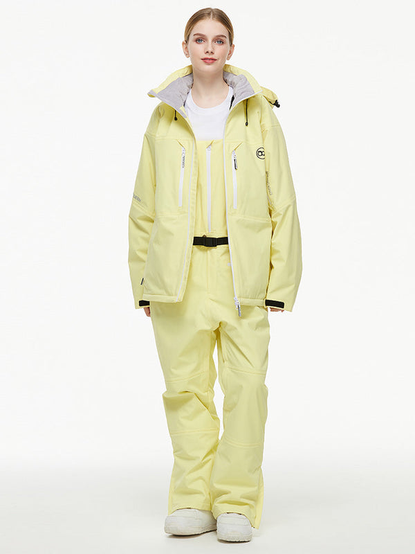 Herren-Backcountry-Bergwindjacke, Thermo-Schneeanzug mit Latzhose