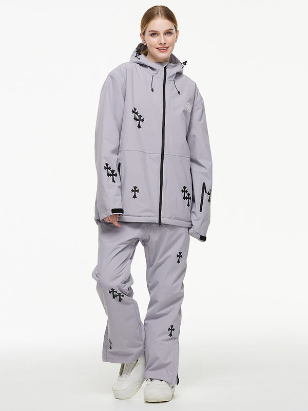 Damen-Schneeanzug „Arctic Queen Snowflake Princess Fantasy“ mit Latzhose