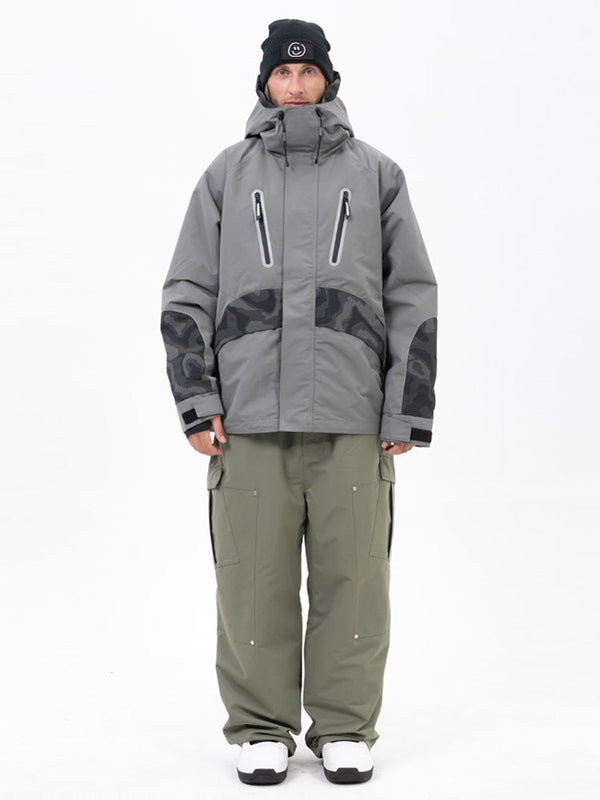 Chillform Herren-Schneeanzug mit reflektierendem Tarnmuster – Glow Trail Jacke mit Baggy-Schneehose (Set)