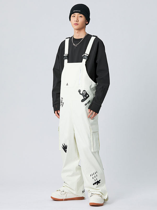 Nandn SnowSlope Baggy wasserdichte Snowboard-Latzhose für Damen