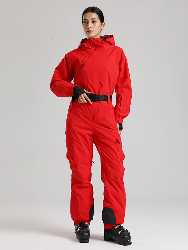 Gsou Snow Alpine Luxe Slim Fit Ganzkörper-Skioverall für Damen