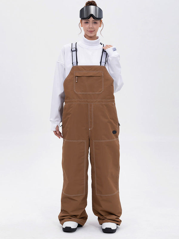 Women's City Chill Street Style Freerider Baggy Snow Bib Overalls