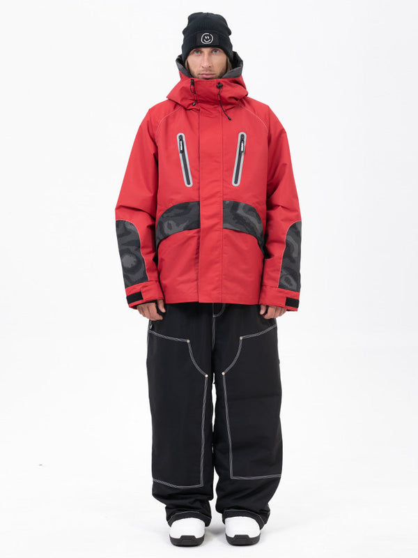 Chillform Herren-Schneeanzug mit reflektierendem Tarnmuster – Glow Trail Jacke mit Freerider Baggy Schneehose