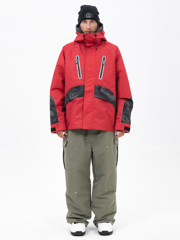 Chillform Herren-Schneeanzug mit reflektierendem Tarnmuster – Glow Trail Jacke mit Baggy-Schneehose (Set)