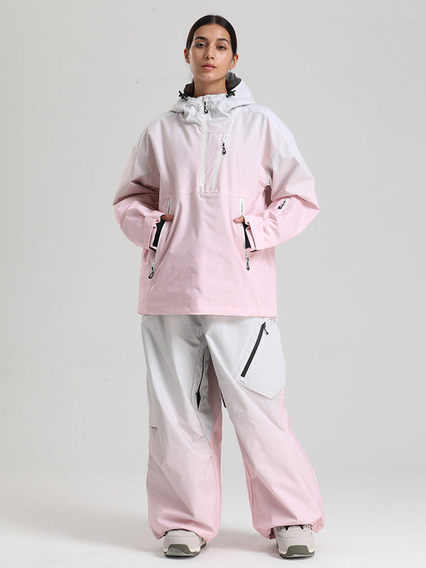 Gsou Snow Damen-Skianzug, strapazierfähig, Bergflauschig, Pullover-Anorak, Baggy-Schneeanzug