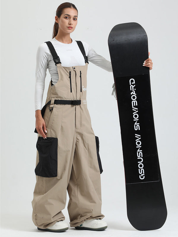 Gsou Snow Alpine Freestyle Extra-Baggy Damen-Skihose mit Trägern