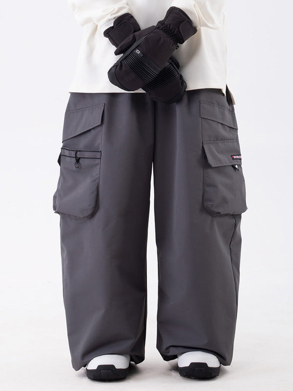 Wild Soul Steeze ParkRider Damen-Cargohose mit mehreren Taschen und Leopardenmuster