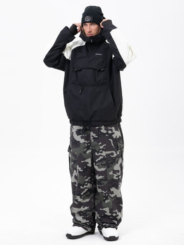 Freestyle-Mountain-Camo-Schneeanzug für Herren – Bomberjacke & Baggy-Hose-Set