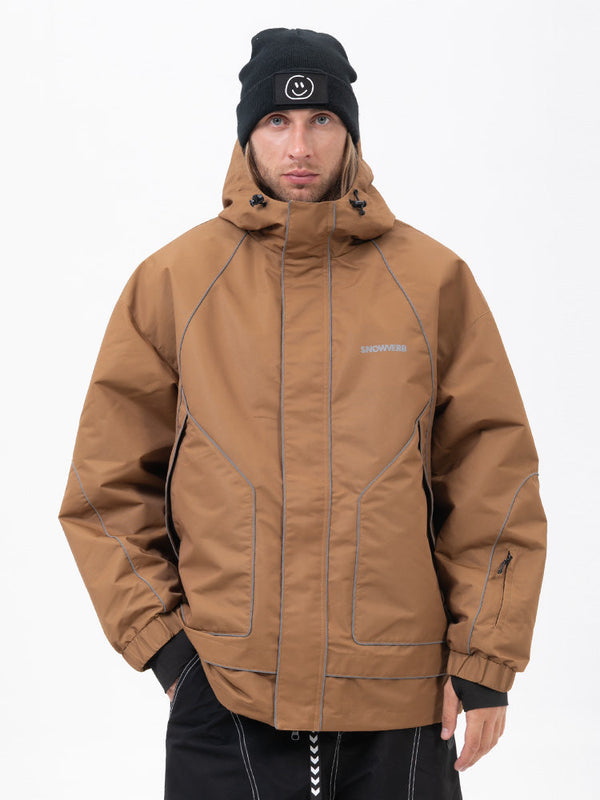 Mountain Chill Allwetter-Schneejacke für Herren mit reflektierenden Eigenschaften – Ideal zum Nachtskifahren und Snowboarden