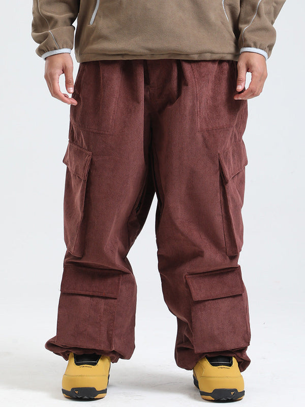 Gsou Snow Alpine Cruiser Fleece Oversize Baggy Snowboardhose für Herren