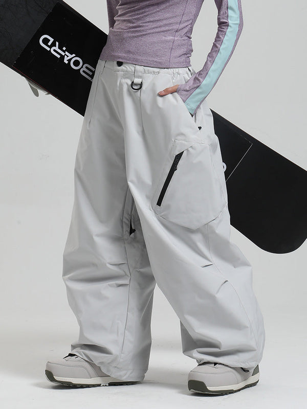 Gsou Snow Damen Strapazierfähige Urban Vibe All Function Baggy Schneehose
