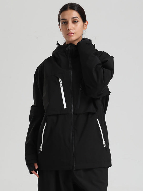 Gsou Snow Damen-Winterjacke, strapazierfähig, Mountain Pro, Funktions-Cargo-Schneejacke