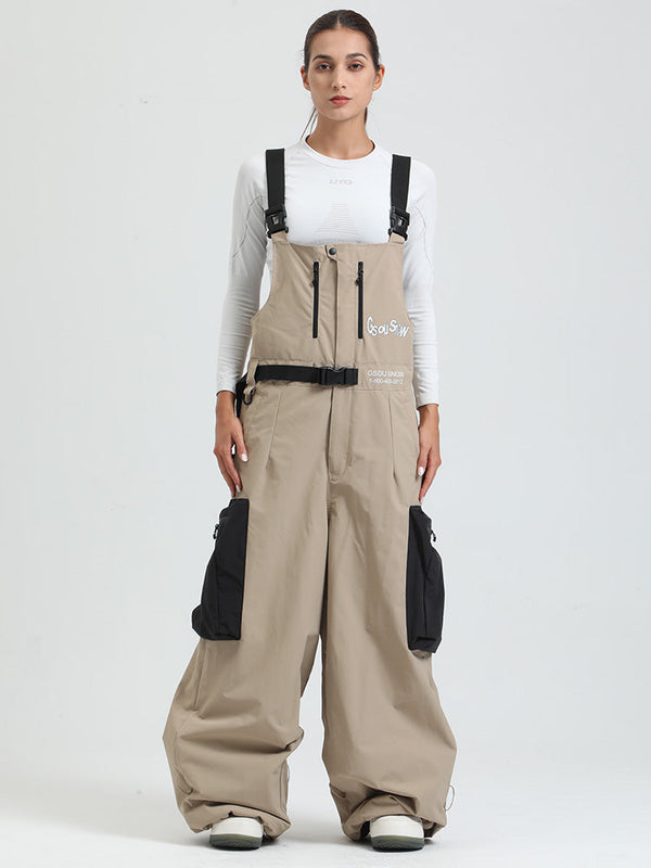 Gsou Snow Alpine Freestyle Extra-Baggy Damen-Skihose mit Trägern