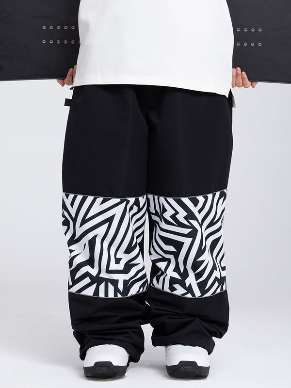 Herren Allwetter-Cargo-Schneehose mit reflektierendem, stylischem Grafikmuster
