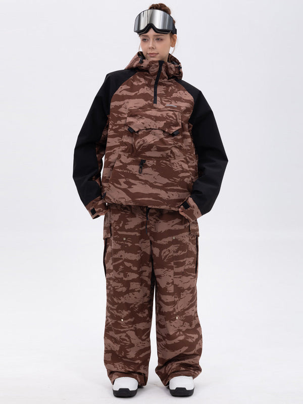 Freestyle-Skianzug für Damen im Bergtarn-Look – Bomberjacke & Baggy-Hose-Set