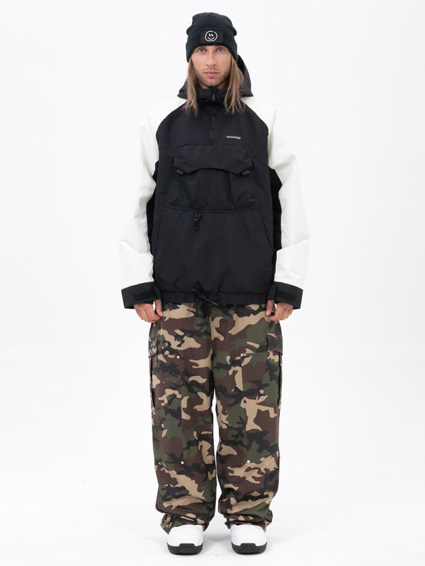 Freestyle-Mountain-Camo-Schneeanzug für Herren – Bomberjacke & Baggy-Hose-Set