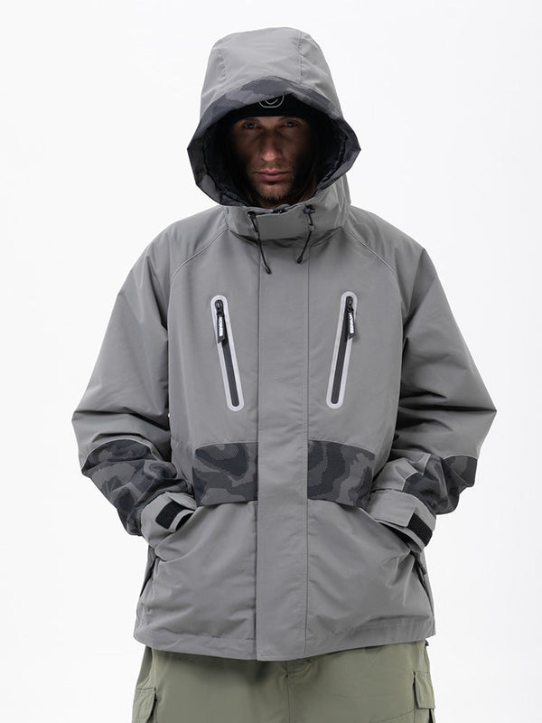 Chillform Glow Trail Reflektierende Camo-Schneejacke für Herren