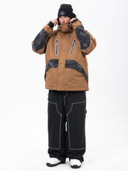 Chillform Herren-Schneeanzug mit reflektierendem Tarnmuster – Glow Trail Jacke mit Freerider Baggy Schneehose