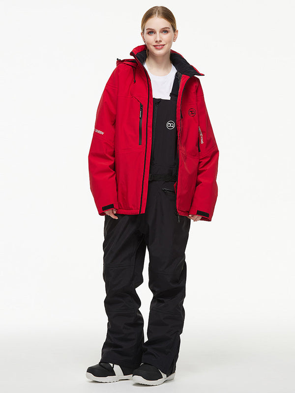Arctic Queen Mountain Windbreaker Thermo-Schneeanzug für Damen mit Latzhose