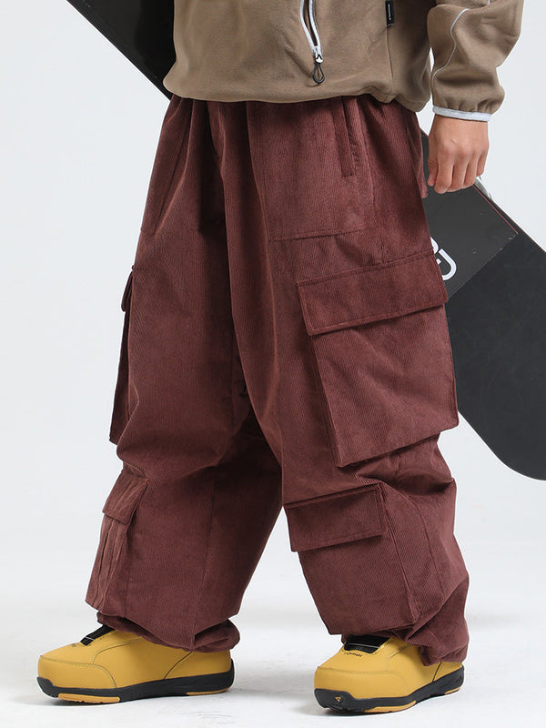 Gsou Snow Alpine Cruiser Fleece Oversize Baggy Snowboardhose für Herren