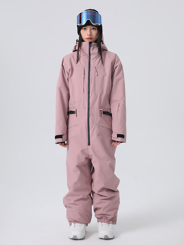 Women's Searipe Mountain Freerider One Piece Ski Suits Full Body Baggy Snowsuits