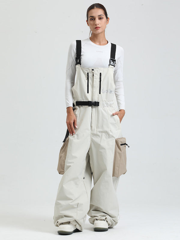 Gsou Snow Alpine Freestyle Extra-Baggy Damen-Skihose mit Trägern