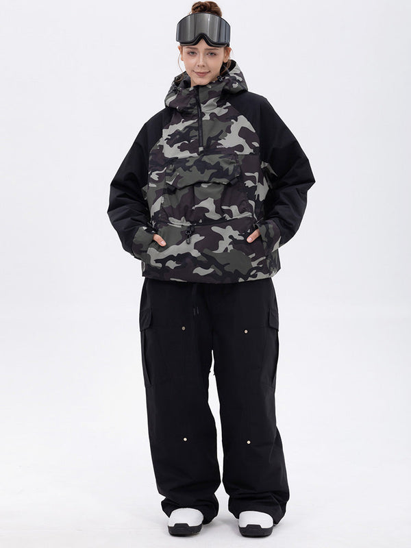 Freestyle-Skianzug für Damen im Bergtarn-Look – Bomberjacke & Baggy-Hose-Set