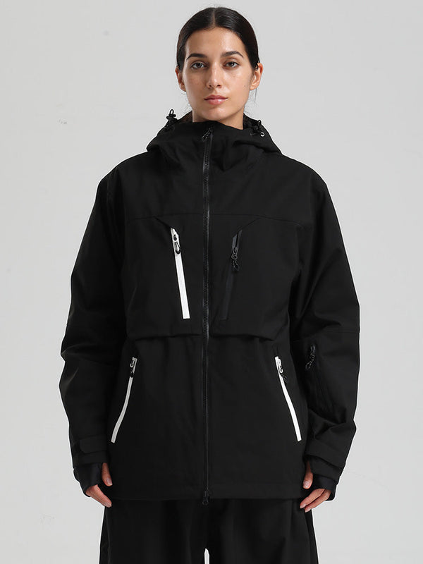 Gsou Snow Damen-Winterjacke, strapazierfähig, Mountain Pro, Funktions-Cargo-Schneejacke