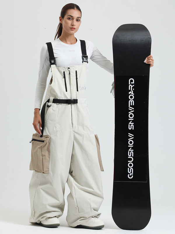 Gsou Snow Alpine Freestyle Extra-Baggy Damen-Skihose mit Trägern