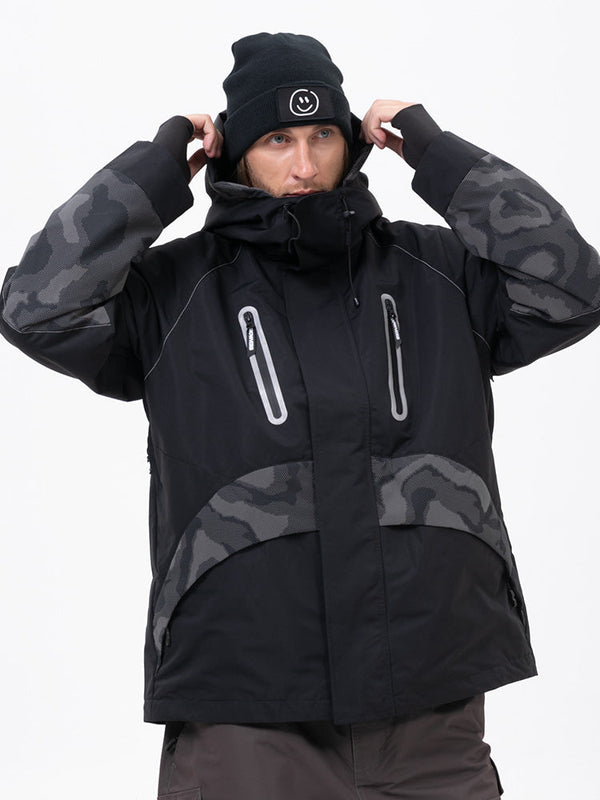 Chillform Glow Trail Reflektierende Camo-Schneejacke für Herren