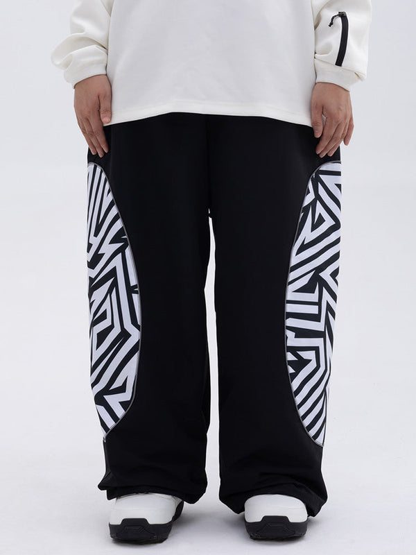 Damen Allwetter-Schneehose mit reflektierendem, stylischem Grafikmuster