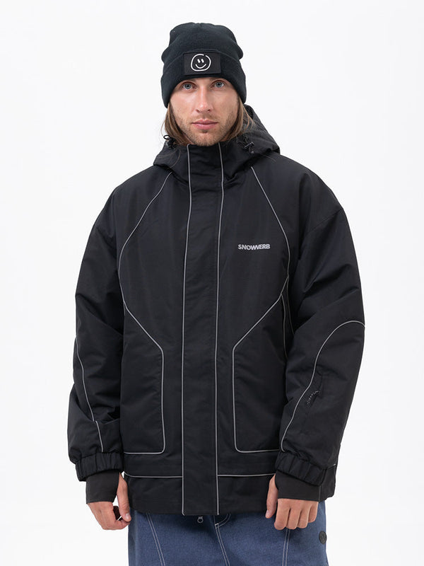 Mountain Chill Allwetter-Schneejacke für Herren mit reflektierenden Eigenschaften – Ideal zum Nachtskifahren und Snowboarden