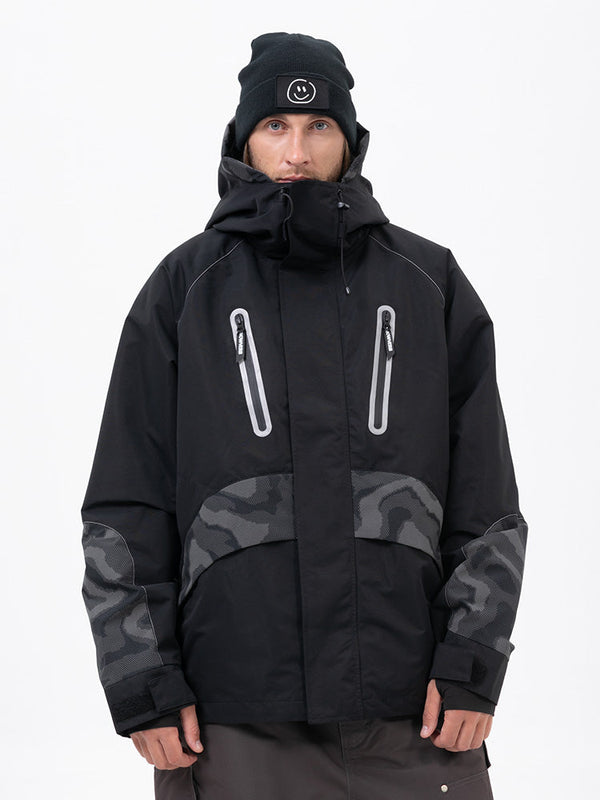 Chillform Glow Trail Reflektierende Camo-Schneejacke für Herren